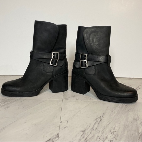 New! Korks Meegan Mid Shaft Black Leather Boot 9.5 - Picture 6 of 14